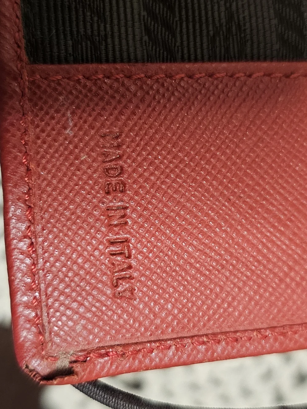 Prada Red Leather Wallet
